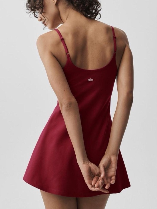 ALO Yoga Dresses & Skirts - ALO Yoga Alosoft Encore Tennis Mini Dress in Summer Romance Red  — Size XS